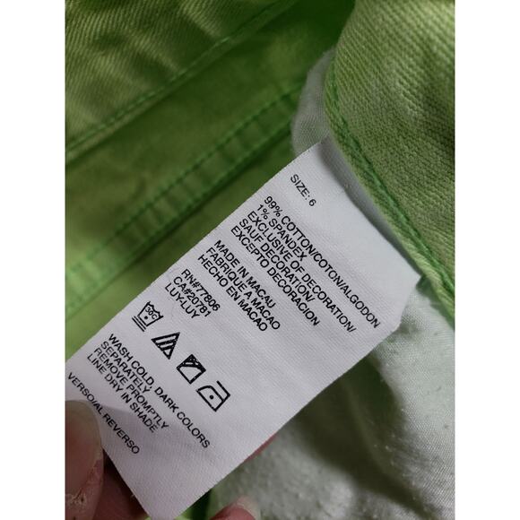 Tommy Hilfiger Jeans Size 6 Womens Green Pants Stretch Mid Rise Hipster Bootcut - Picture 4 of 13